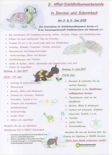 Und der Spendeneuro geht an… Neuigkeiten zum 2. NRW-Schildkrötenwochenende 2018