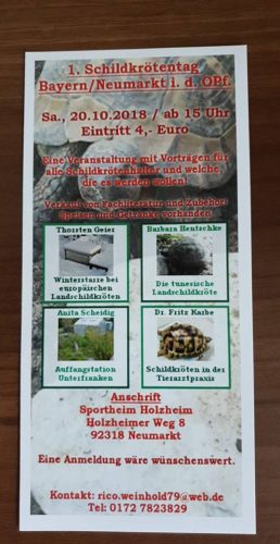 1. Schildkrötentag in der Oberpfalz