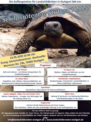 Das Programm vom Schildkrötentag Stuttgart am 23.05.2020